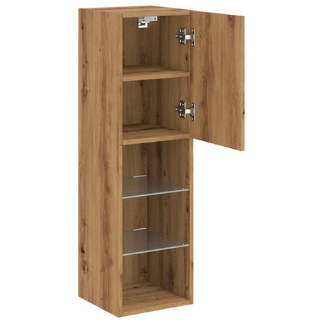 Tv Cabinet With Led Lights Artisian Oak 30.5X30X Artisan Oak