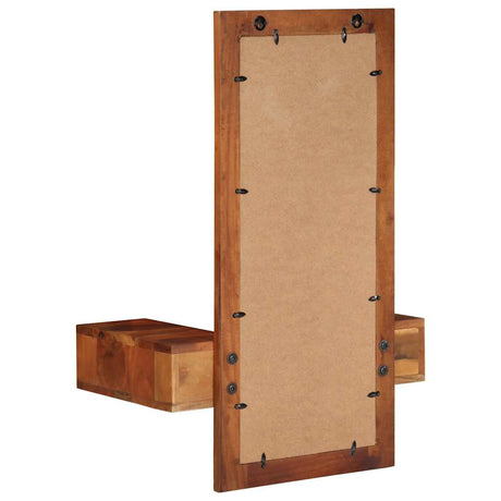 Wall Mirror With Drawers 60X33X90 Cm Solid Wood Acacia