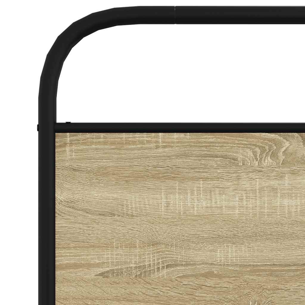 Bed Frame Without Mattress 107x203 cm Sonoma Oak Engineered Wood
