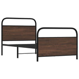 Bed Frame Without Mattress 107x203 cm Brown Oak Engineered Wood