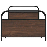Bed Frame Without Mattress 107x203 cm Brown Oak Engineered Wood