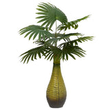 Artificial Palm Plant 9 Leaves Green