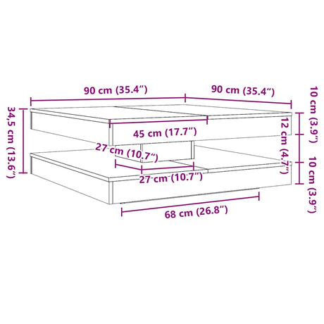 Coffee Table 360-Degree Rotatable