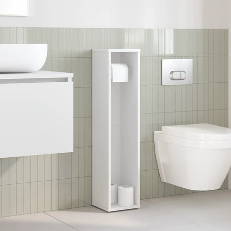 Bathroom Cabinet With Roll Holder 20.5X20X90 Cm