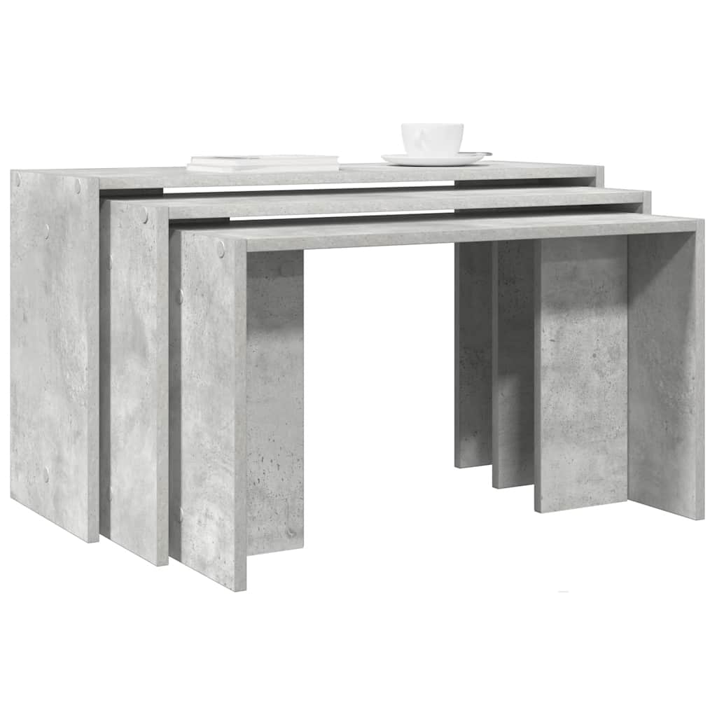 Nesting Tables 3 Pcs Engineered Wood