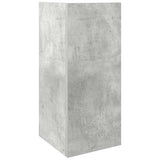 Side Table with Shelf Concrete Grey 25.5x27x60 cm