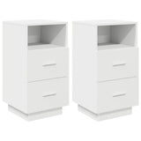Bedside Cabinets 2 Pcs With 2 Drawers 36X36X68 Cm