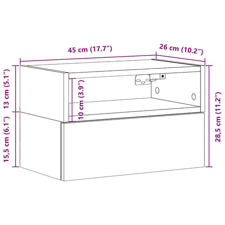 Wall-Mounted Bedside Cabinets 2 Pcs 45X26X28.5 Cm