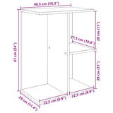 Bedside Table 46.5X29X61 Cm Engineered Wood