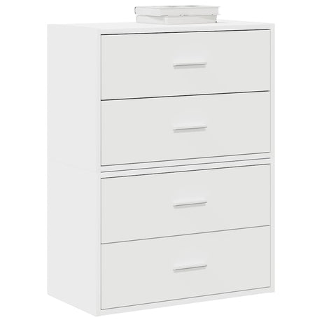Cabinets With 2 Drawers 2 Pcs Oak 60X31X40 Cm Engineered Wood