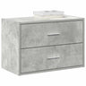 Cabinets With 2 Drawers 2 Pcs Oak 60X31X40 Cm Engineered Wood