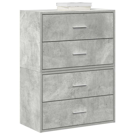 Cabinets With 2 Drawers 2 Pcs Oak 60X31X40 Cm Engineered Wood