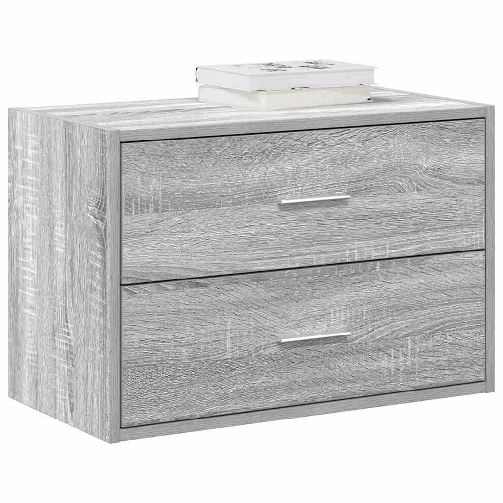 Cabinets With 2 Drawers 2 Pcs Oak 60X31X40 Cm Engineered Wood