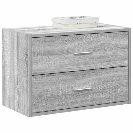 Cabinets With 2 Drawers 2 Pcs Oak 60X31X40 Cm Engineered Wood