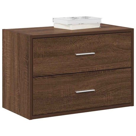 Cabinets With 2 Drawers 2 Pcs Oak 60X31X40 Cm Engineered Wood