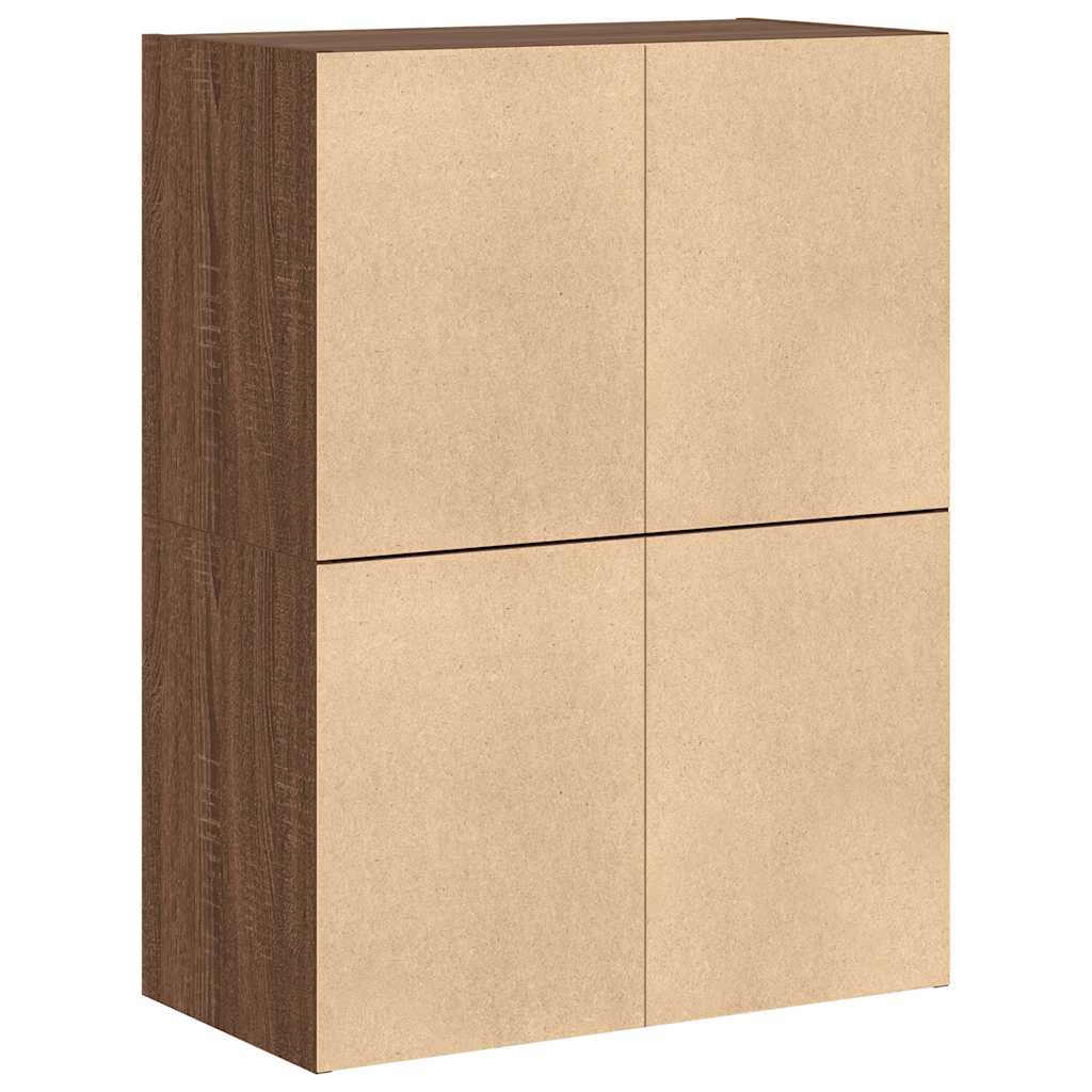 Cabinets with 2 Drawers 2 pcs Brown Oak 60x31x40 cm Engineered Wood