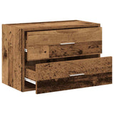 Cabinet with 2 Drawers Old Wood 60x31x40 cm Engineered Wood