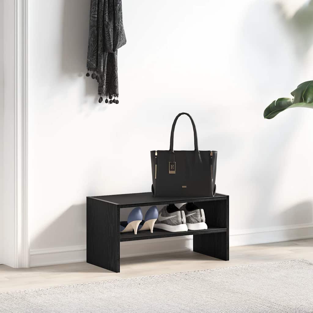 Shoe Rack Stackable Oak 60X30X30.5 Cm