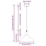 Pendant Lamp Height Adjustable E27 Ø 31 Cm Metal