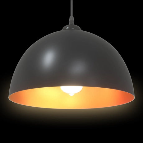 Pendant Lamps 2 Pcs Height Adjustable E27 Ø 30 Cm Metal