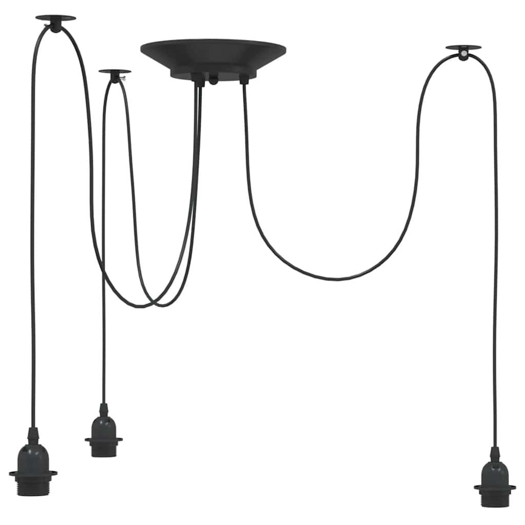Pendant Lamp E27 Black Metal