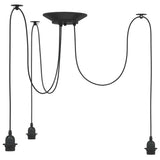 Pendant Lamp E27 Black Metal