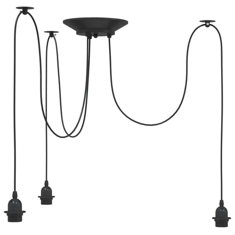 Pendant Lamp E27 Black Metal