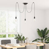 Pendant Lamp E27 Black Metal