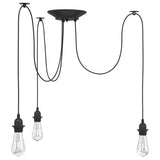 Pendant Lamp E27 Black Metal