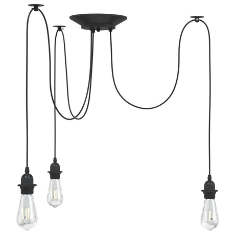 Pendant Lamp E27 Black Metal