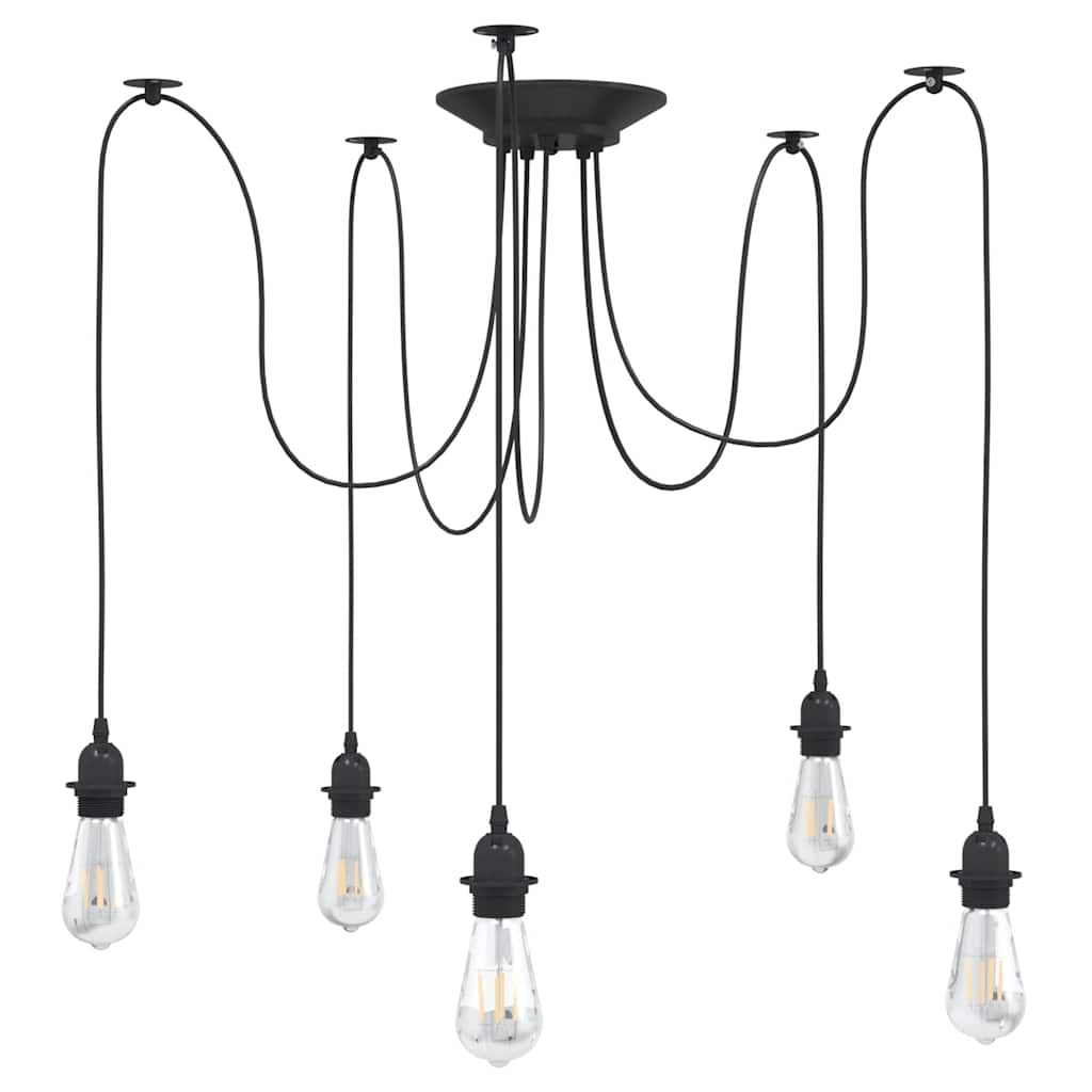 Pendant Lamp E27 Black Metal