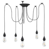 Pendant Lamp E27 Black Metal