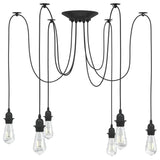 Pendant Lamp E27 Black Metal