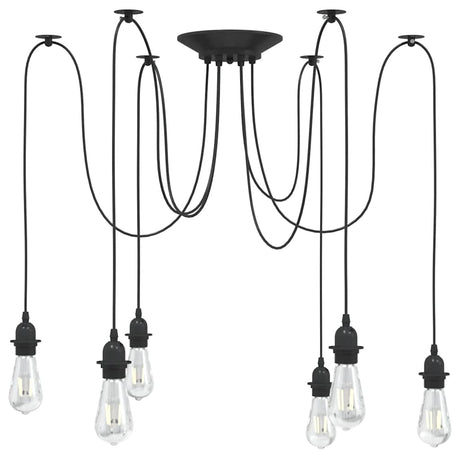 Pendant Lamp E27 Black Metal