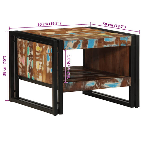 Coffee Table 50X50X38 Cm Solid Wood Reclaimed