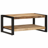 Coffee Table 90X50X38 Cm Solid Rough Wood Mango