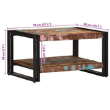 Coffee Table Multicolour 70x50x38 cm Solid Wood Reclaimed