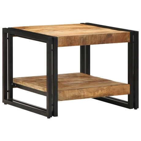 Coffee Table 50X50X38 Cm Solid Rough Wood Mango