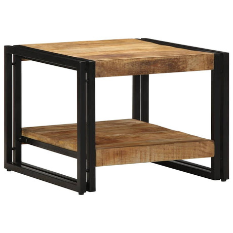 Coffee Table 50X50X38 Cm Solid Rough Wood Mango