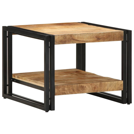 Coffee Table 50X50X38 Cm Solid Rough Wood Mango
