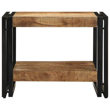 Coffee Table 50X50X38 Cm Solid Rough Wood Mango