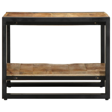 Coffee Table 50X50X38 Cm Solid Rough Wood Mango