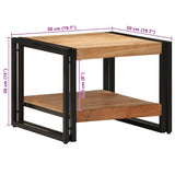 Coffee Table 50X50X38 Cm Solid Wood Acacia