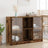 Bookcase With Doors 204X37X75 Cm Engineered Wood
