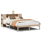 Bookcase Bed Without Mattress King Size Solid Wood Pine