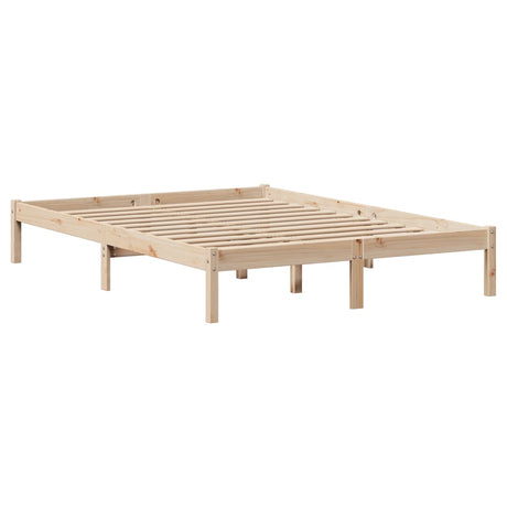 Bookcase Bed Without Mattress King Size Solid Wood Pine