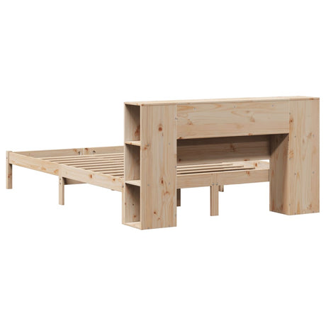 Bookcase Bed Without Mattress King Size Solid Wood Pine