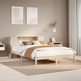 Bookcase Bed Without Mattress King Size Solid Wood Pine