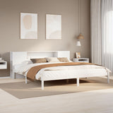 Bookcase Bed Without Mattress King Size Solid Wood Pine