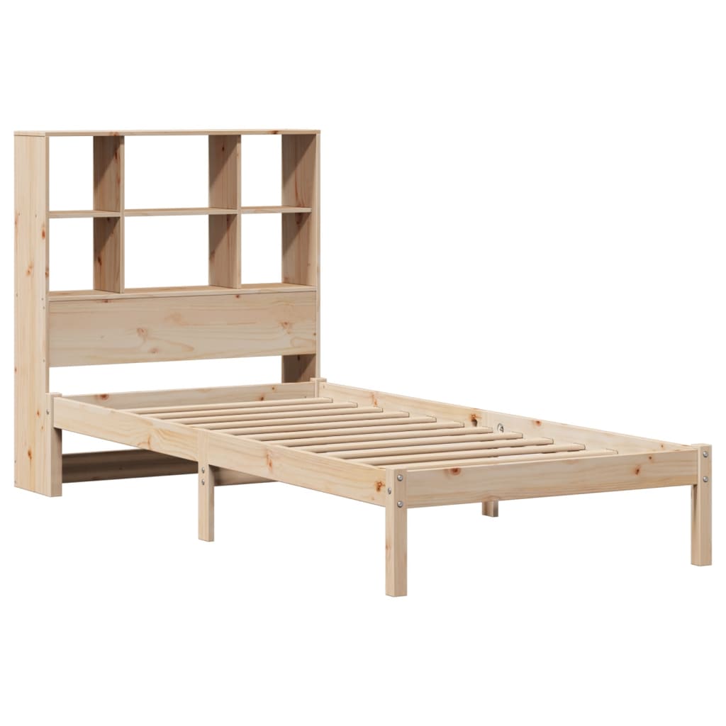 Bookcase Bed without Mattress 75x190 cm Small Single Solid Wood Pine